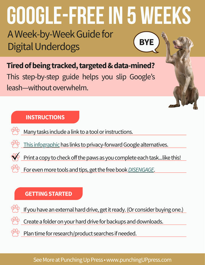Google-Free in 5 Weeks Guide How to stop using Google - a free 5-week plan